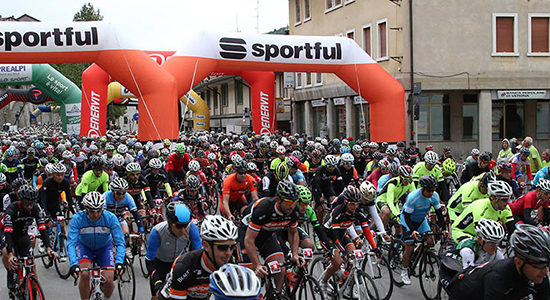 Partenza GF Sportful Dolomiti Race 2017